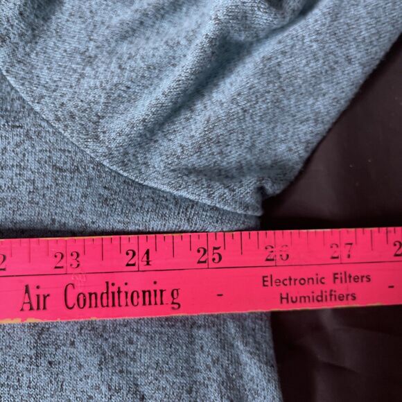 H by Halston 2X Blue‎ Super Soft Knit Long Sleeve Tunic With Faux Suede Back - Picture 8 of 10